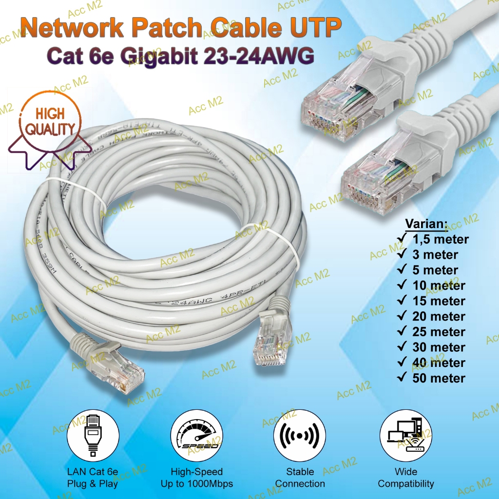 Kabel LAN UTP Cat6 / Cat6e 40m, 50m, 60m, 70m