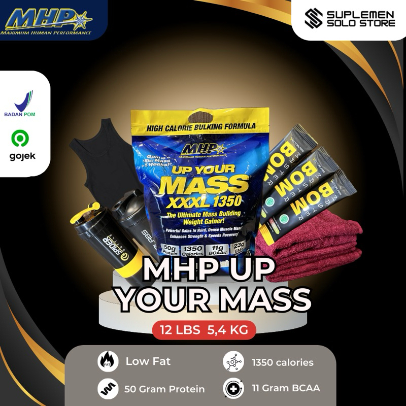 mhp up your mass 12 lbs weight gainer bpom