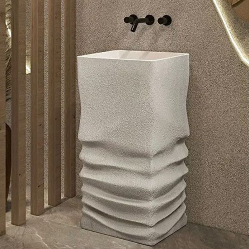 Wastafel Berdiri Minimalis Wastafel Berdiri Japandi Standing Wastafel Melted Basin Minimalis