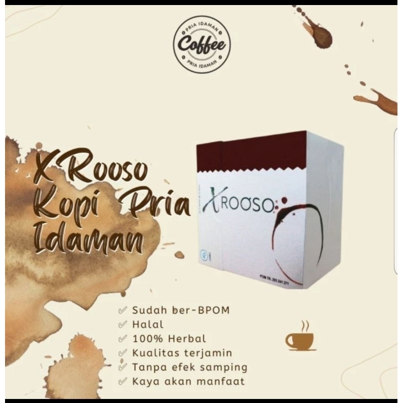 

XROOSO COFFEE KOPI XROOSO HARGA 1 BOX ISI 5 SACHET ORIGINAL