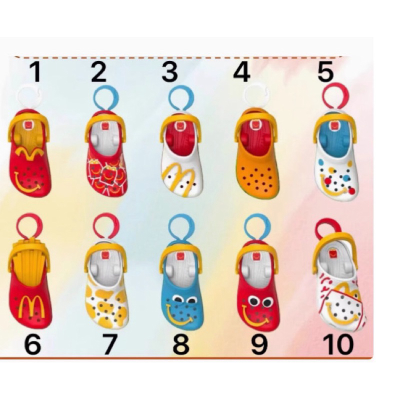 Mcd Happy Meal Mcd Crocs Mcd Gantungan kunci Crocs Mcdonald crocs