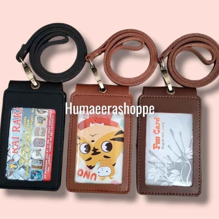 

Gratis Pengiriman ID card holder gantungan id card gantungan id card kulit leather