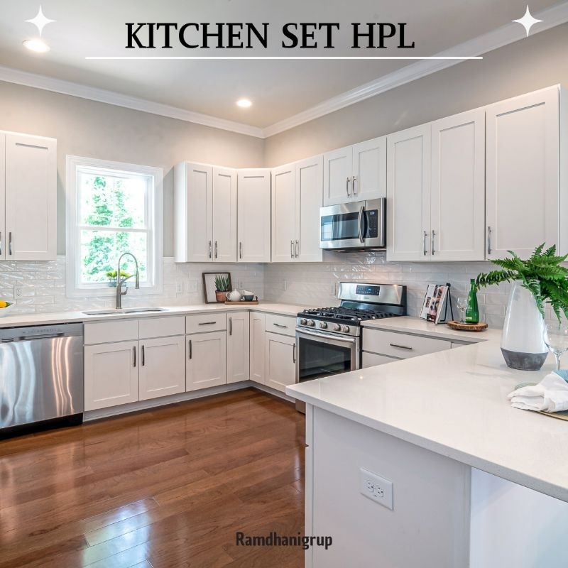 Kitchen set HPL/Kitchen set minimalis/Lemari Dapur/Kitchen set murah/Kitchen set Rak Dapur Rak Pirin