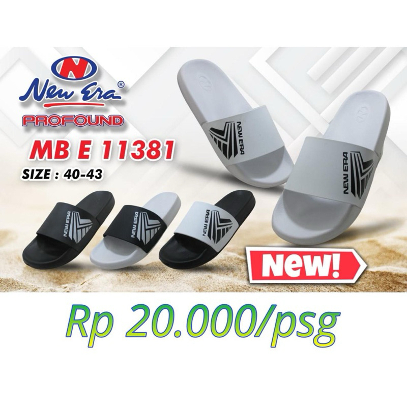 SANDAL SLOP PRIA KARET NEW ERA MB E 1138 100% ORIGINAL BY NEW ERA