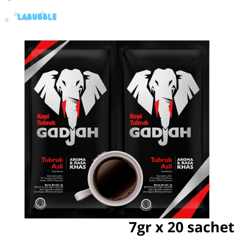 

Kopi Tubruk Gadjah Asli 20 Sachet @7 gr