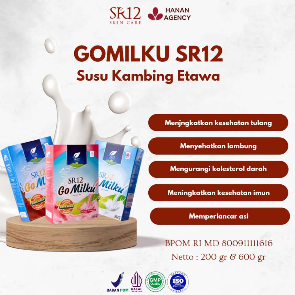 

Gomilku SR12 - Susu Kambing Etawa - Penambah Nafsu Makan - Goat Milk - Susu Bubuk - Tanpa Gula
