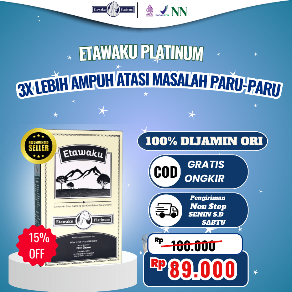 

Original Etawaku Platinum - Susu kambing Etawa Untuk Mengatasi Masalah Pernafasan Batuk dan Sesak