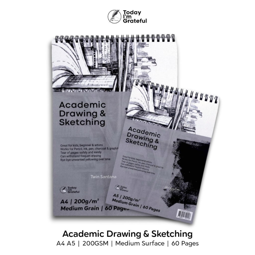 Sketchbook Academic Drawing & Sketching Grateful 200gsm A5 A4