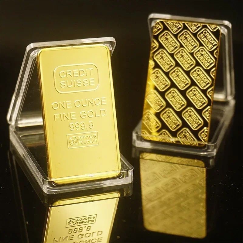Koin Souvenir Emas Credit Suisse Gold Bar Replica Emas Murni Premium High Grade Material Kokoh