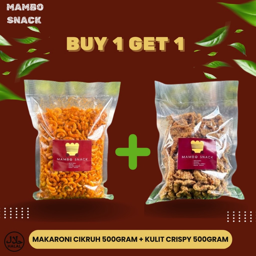 

PAKET COMBO A (1KG) - Makaroni Cikruh 500gr + Kulit Crispy 500gr (Edisi Terbatas)