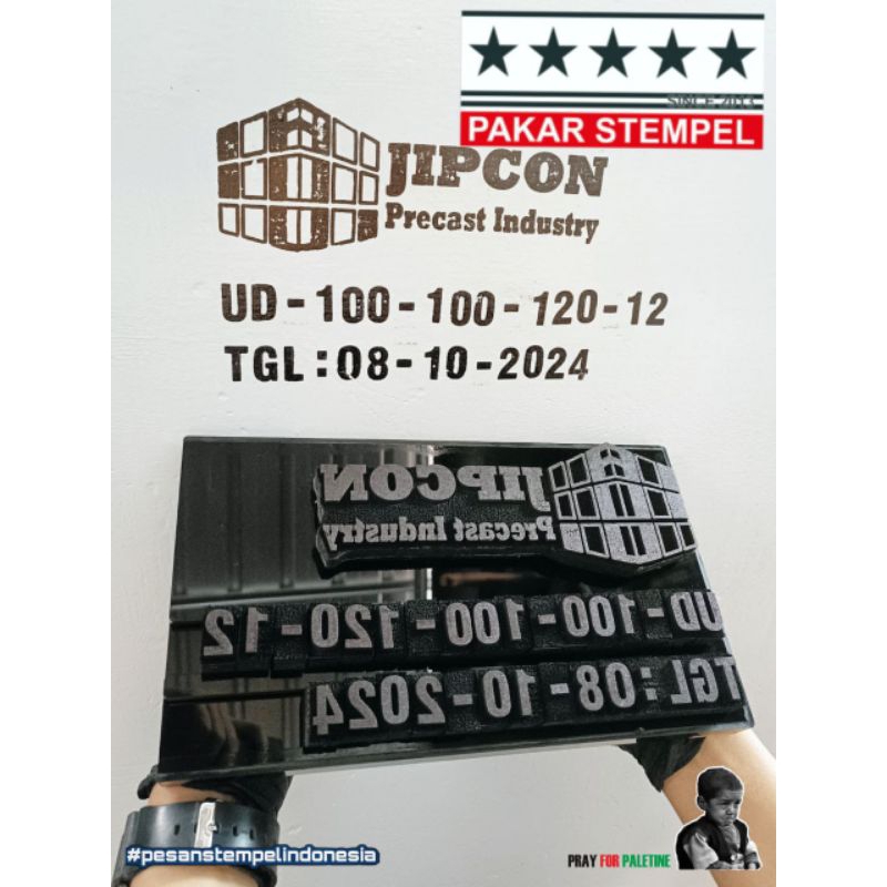 

stempel kode produksi beton stempel beton precast uditch stempel jumbo