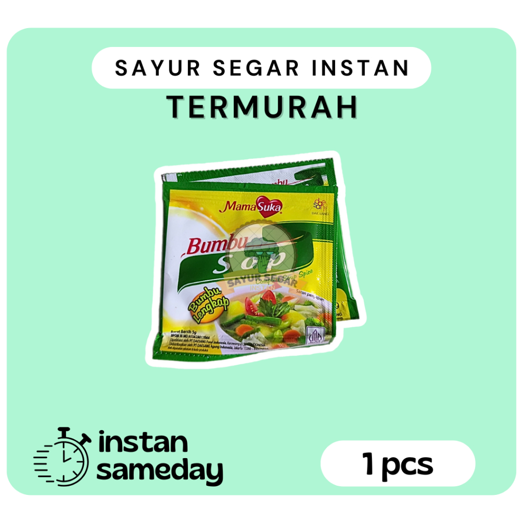 

Bumbu Sop Mama Suka 8 Gram - Sayur Segar Instan