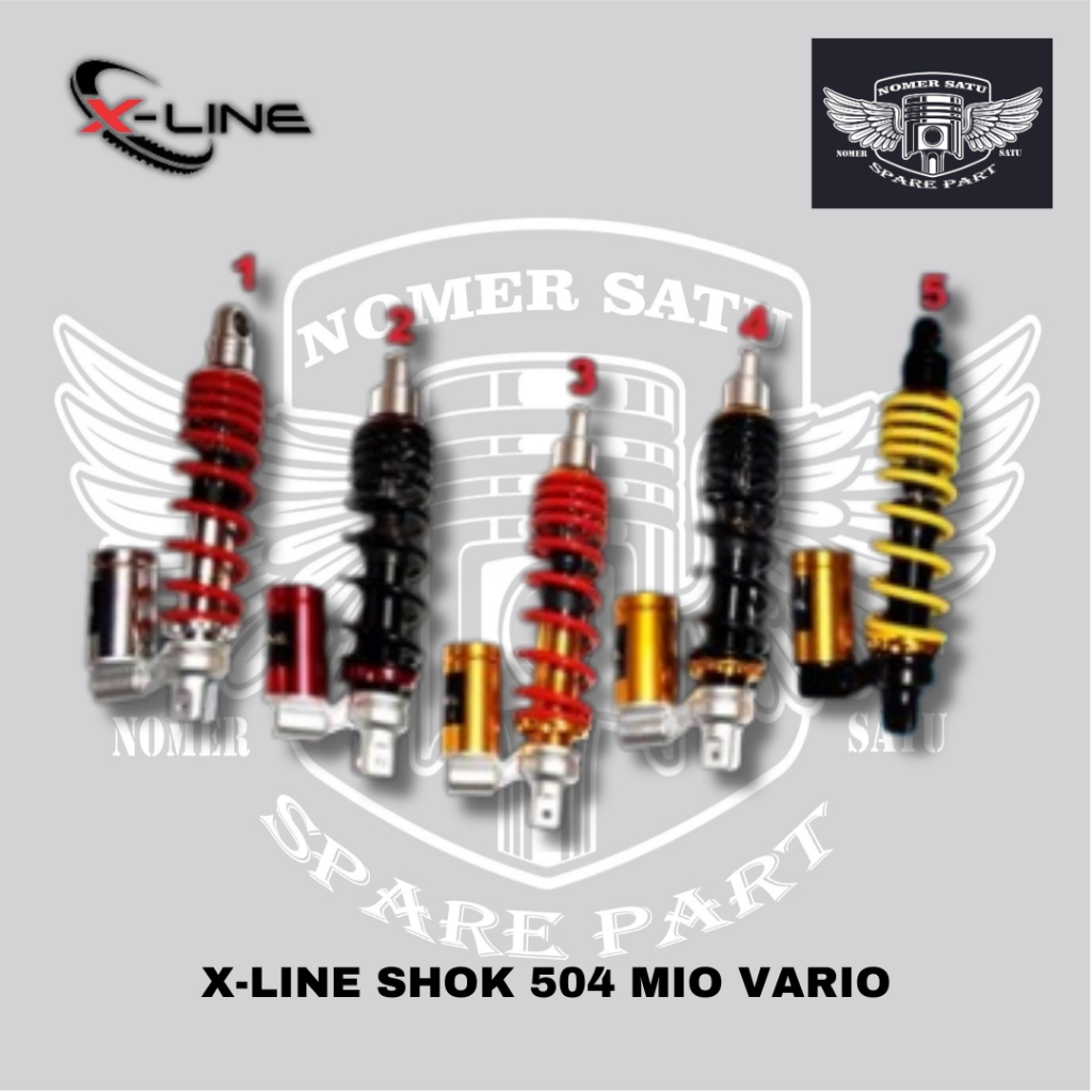 X-LINE SKOK SHOCK SHOCKBREAKER BELAKANG TIPE 504 TABUNG BAWAH MIO 310MM VARIO 330MM ORIGINAL 100%