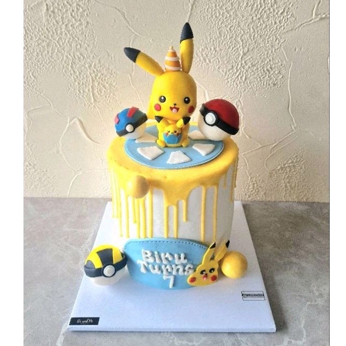 TOPPER PIKACHU FONDANT ICING/ TOPER ULANG TAHUN/ PIKACHU ICING FONDANT