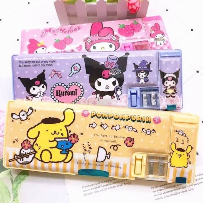 

Kotak Pensil Magnet Sanrio Glitter / Kotak Pensil Karakter Kalkulator Anak