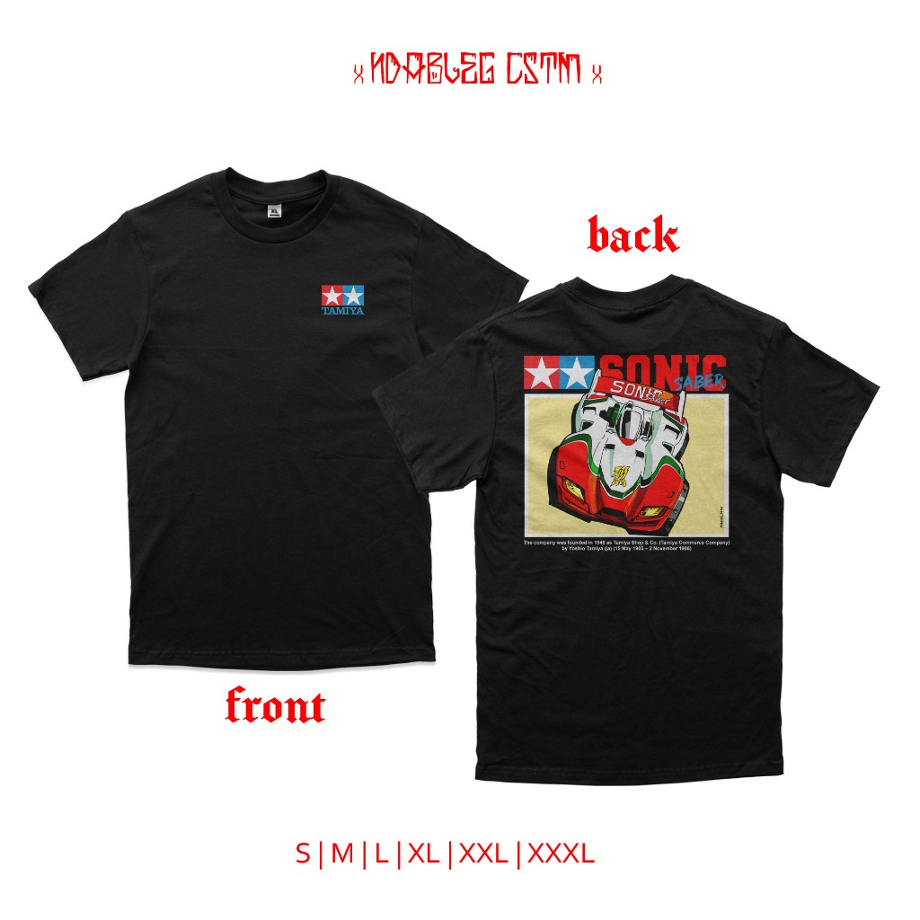 kaos tamiya sonic saber tshirt tamiya combed 24s