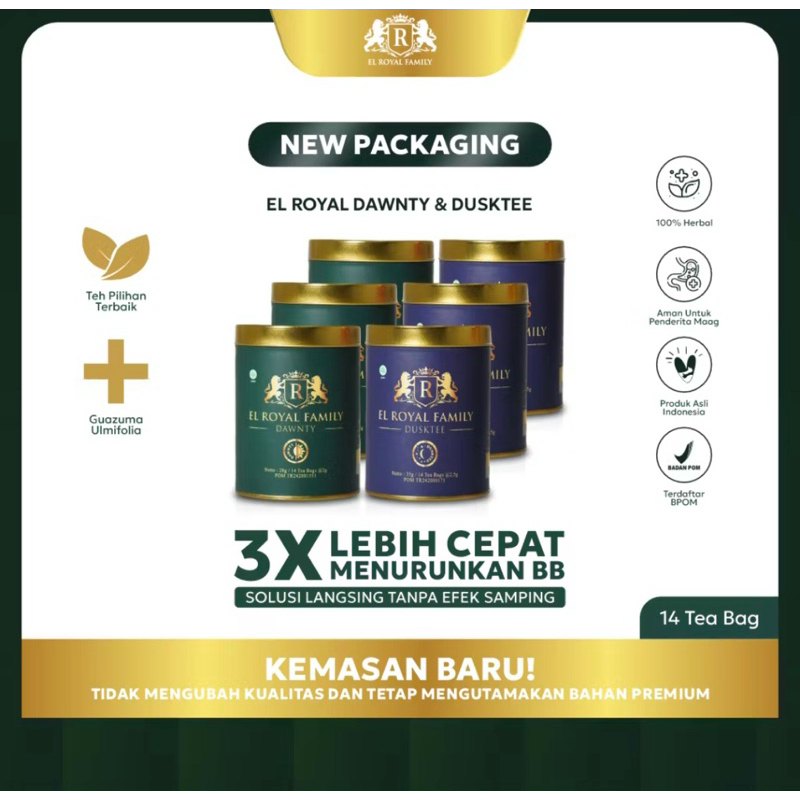 

[PROMO] EL ROYAL PREMIUM HERBAL TEA / TEH HERBAL UNTUK KESEHATAN / 1 PAKET ISI MORNING & NIGHT