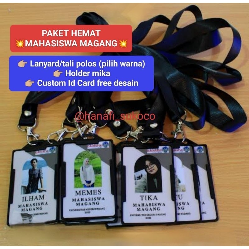 

Mahasiswa Magang Tali id card set untuk magang PPL PKL [SATUAN/GROSIR]
