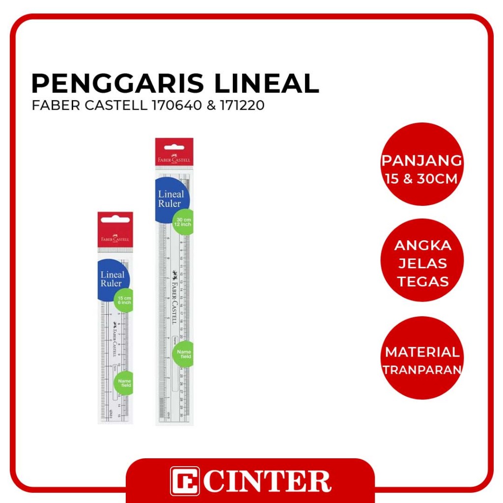 

FABER CASTELL - PENGGARIS PLASTIK / RULLER SCALE B-PS
