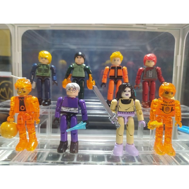 PGM-7215 action figure naruto obito minato might guy orochimaru gaara 1 set lengkap 8 karakter