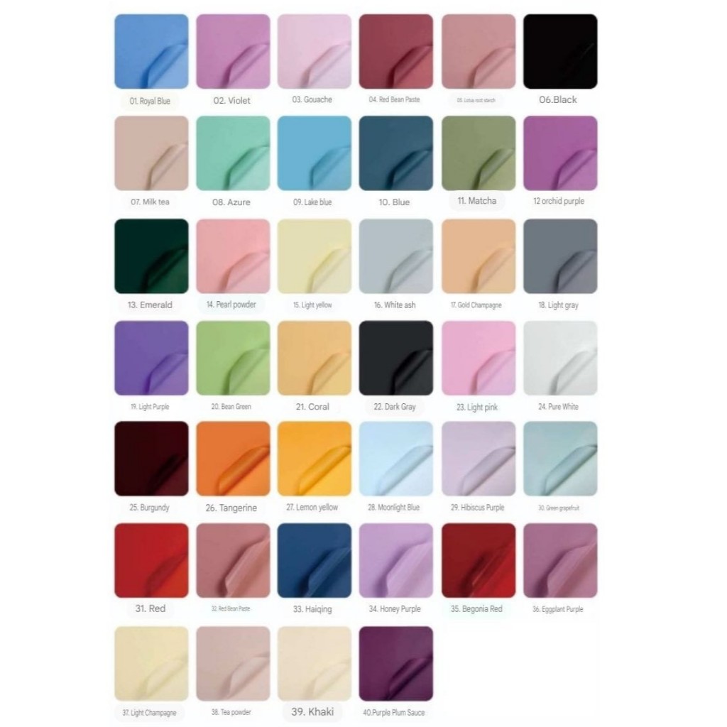 

Flower Wrapping Paper Kertas Buket Bunga Polos Korea Cellophane Waterproof pack isi 20 lembar(ji 214-11)