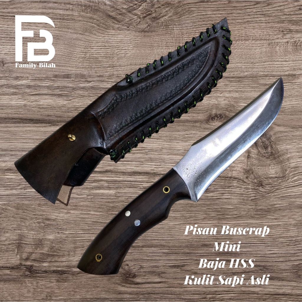PISAU BUSHCRAFT BUSKREP MINI BAJA HSS FULLTANK ASLI 27cm