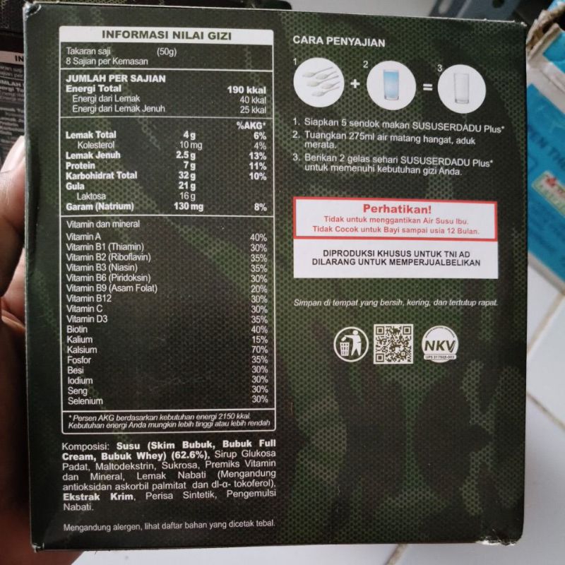 

Ukf5Pc6F4H (Kuliner.Kita) Ransum, Susu Serdadu / Susu Bubuk / Susu Jatah Tni, Exp Tahun Depan (Maret