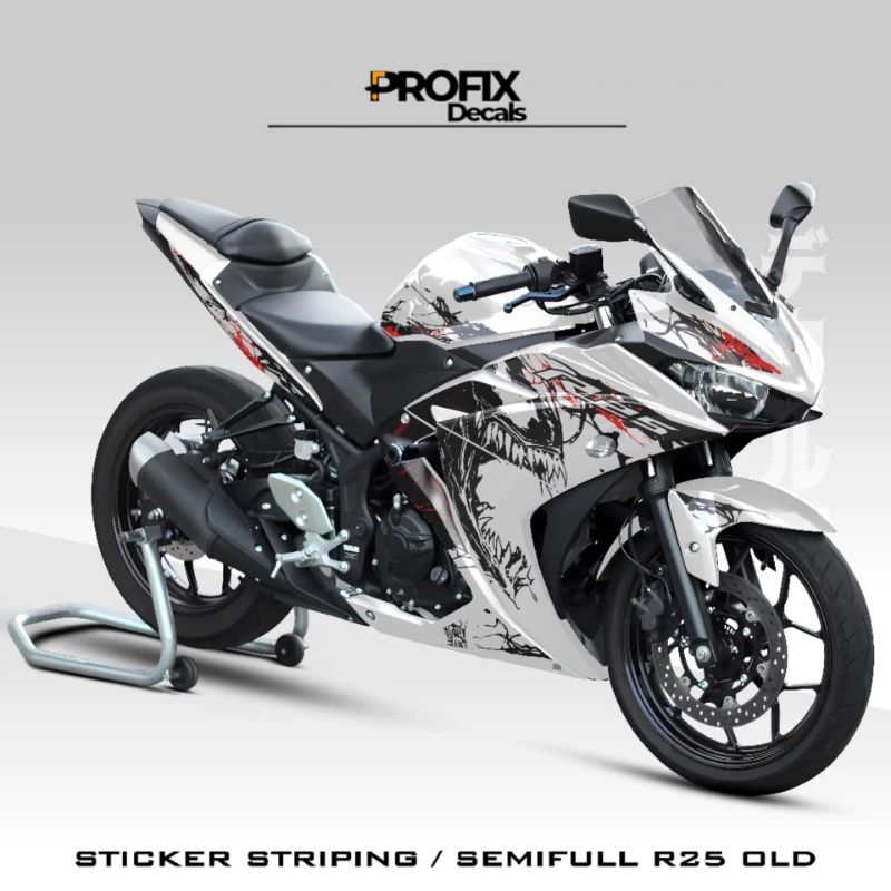STRIPING SEMIFULL YAMAHA R25 / MOTIF 6 / STIKER VARIASI YAMAHA R25 / STICKER MOTORCYCLE YAMAHA R25 /