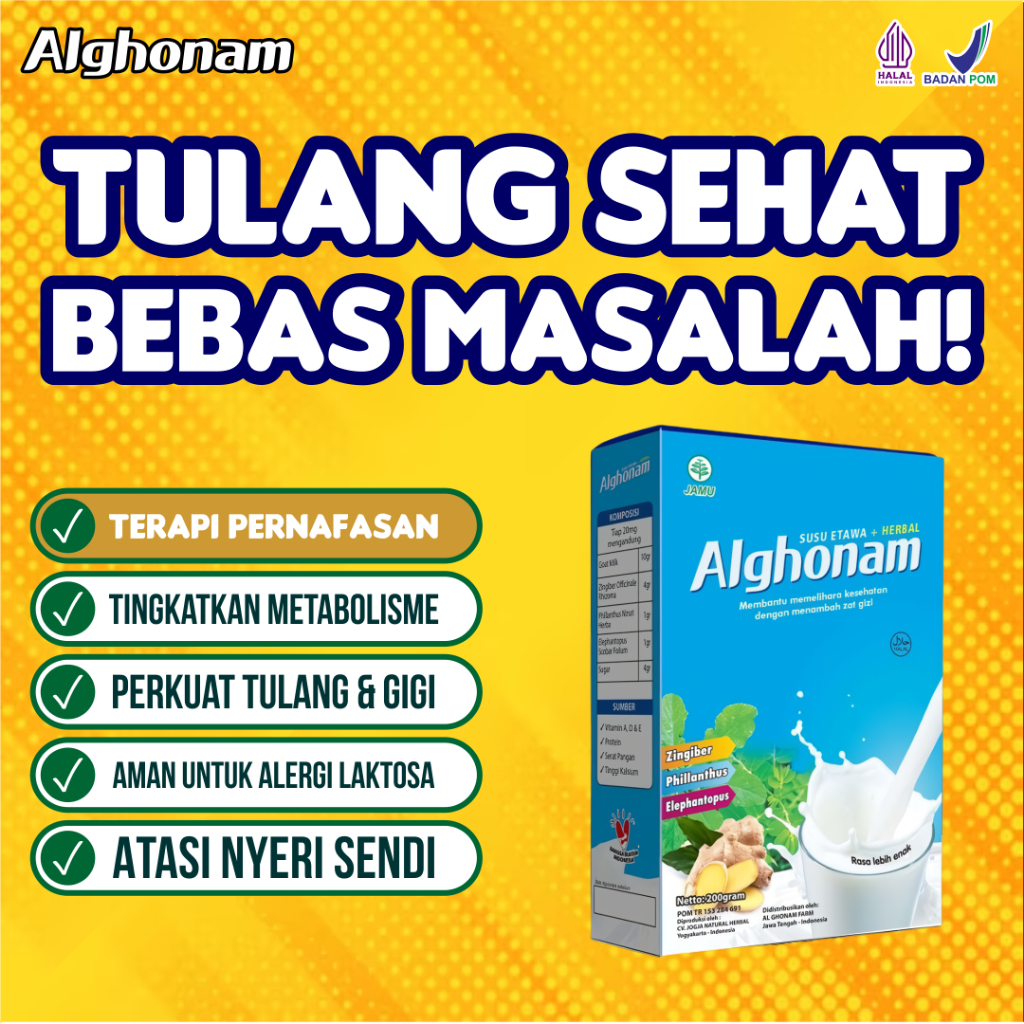 

Alghonam Susu Etawa Bubuk - Diskon Menarik, Halal, dan Terdaftar BPOM!