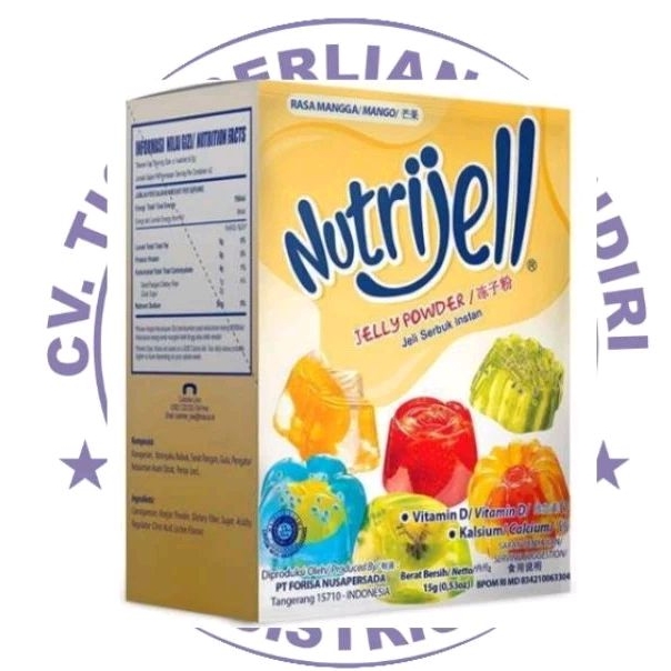 

NUTRIJEL JELLY , JELLY BUBUK , MANGGA 1PACK / 1KOTAK