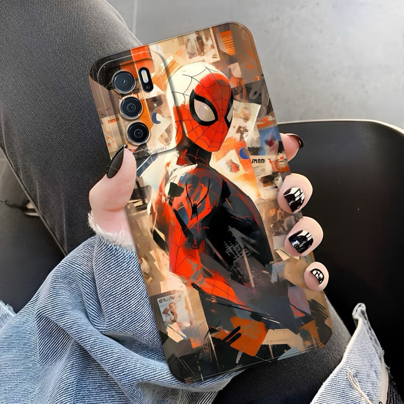 (FA-01) OPPO A16 - OPPO A54s Silicon Procamera Case New spiderman (type lain via chat)