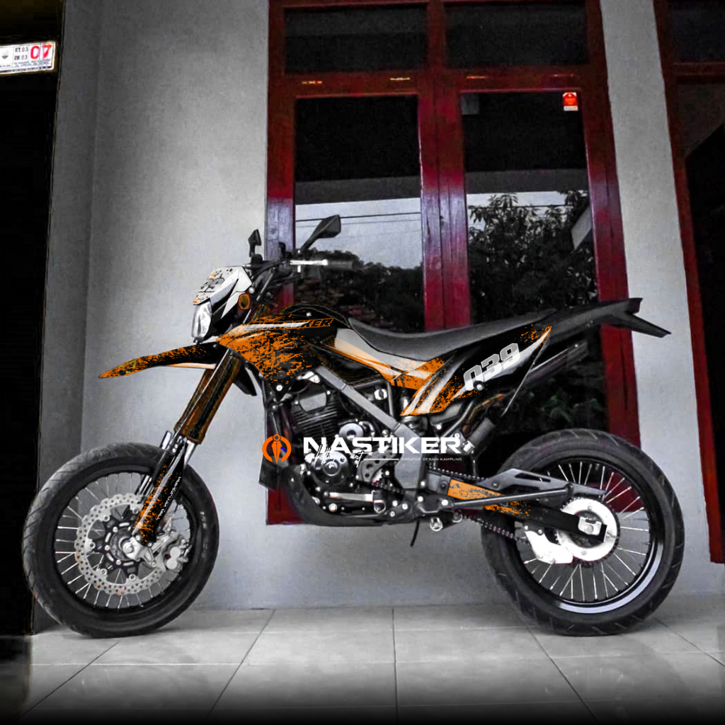 DECAL KLX DTRAKER PERPADUAN WARNA MERAH HITAM BEBAS REKUES STIKER KLX D-TRACKER TRABAS