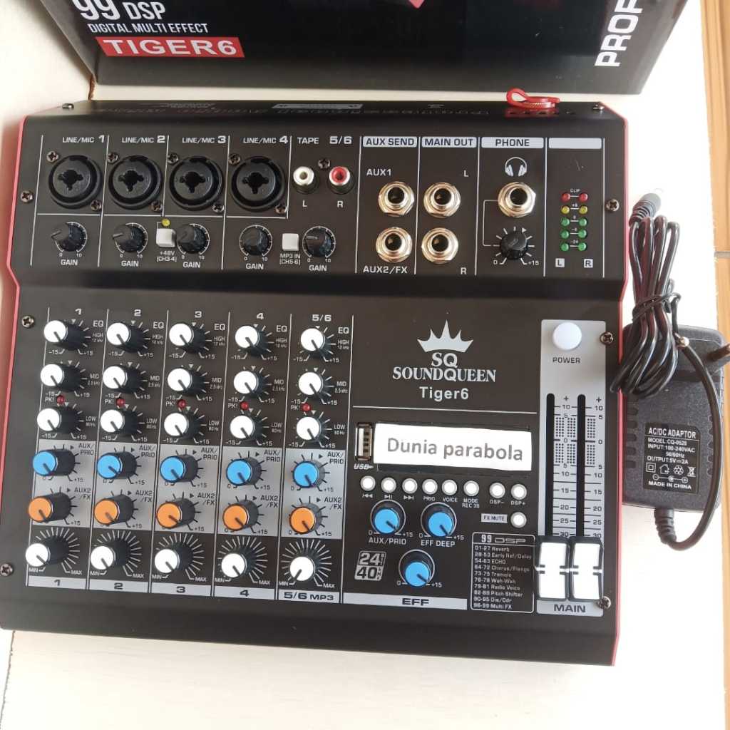 mixer soundqueen sq tiger6 mixer tiger 6 channel / Mixer Ashley Samson 6 Bluetooth Soundcard Efek 99