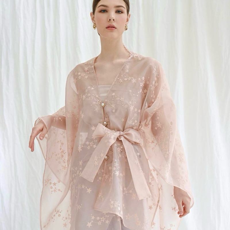 myvb mallory organza robe in rosie pink top (no skirt krn dijual terpisah oleh myvb) kondangan wisud