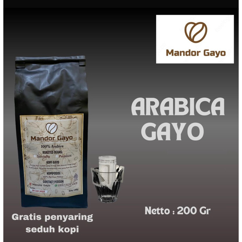 

Bubuk Arabica Gayo 200Gram