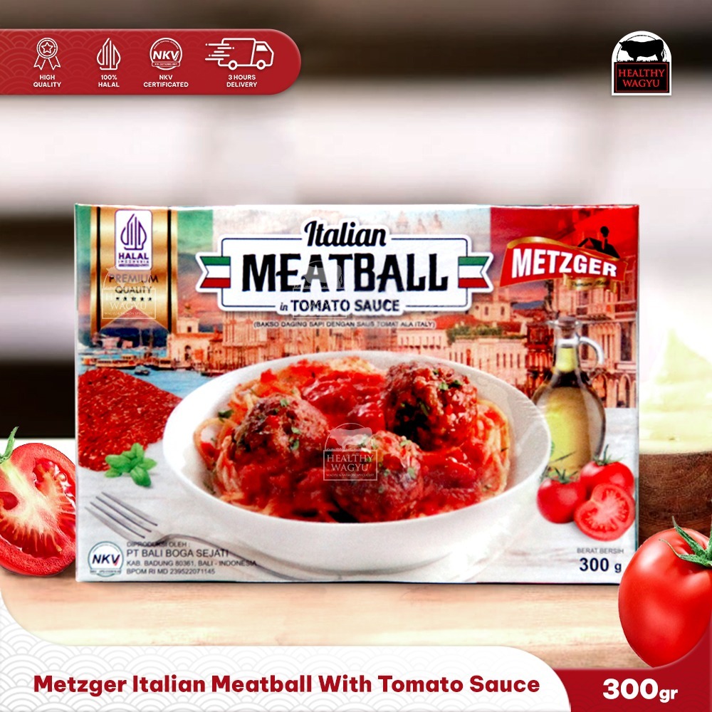 

Metzger Italian Meatball With Tomato Sauce Halal 300gr Healthy Healthy Wagyu