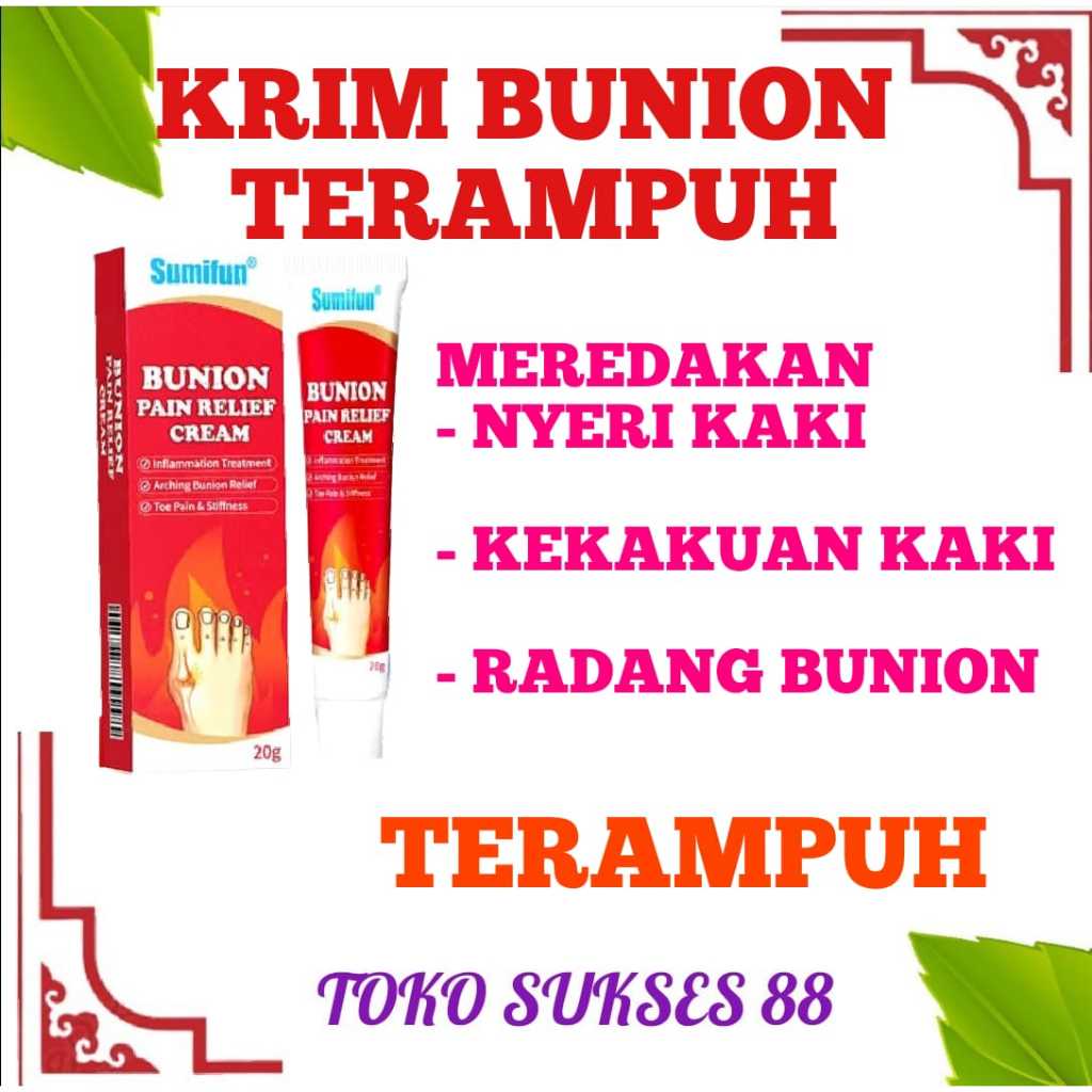 Krim Bunion Pain Relief Cream Original Splint Obat Sakit Jari Kaki Hallux Valgus Bunion Lengkung COD