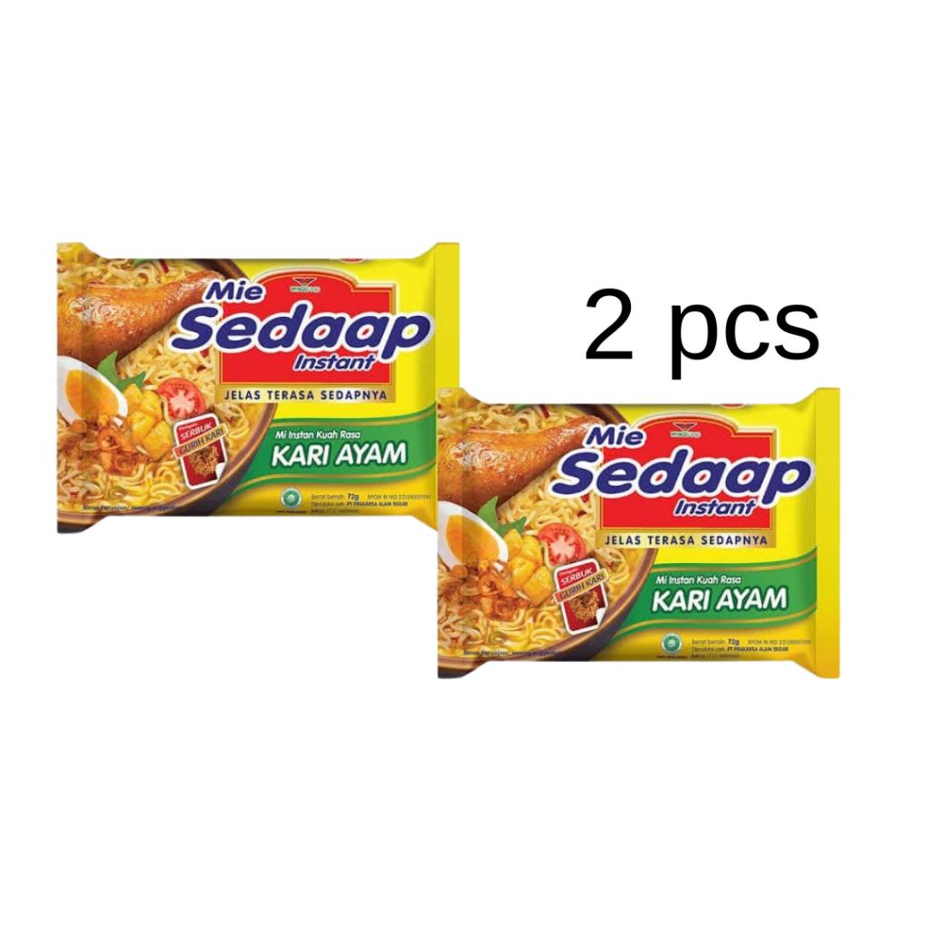 

Mie Sedaap Mie Instan Kari Ayam Serbuk Gurih Kari 2 Pcs