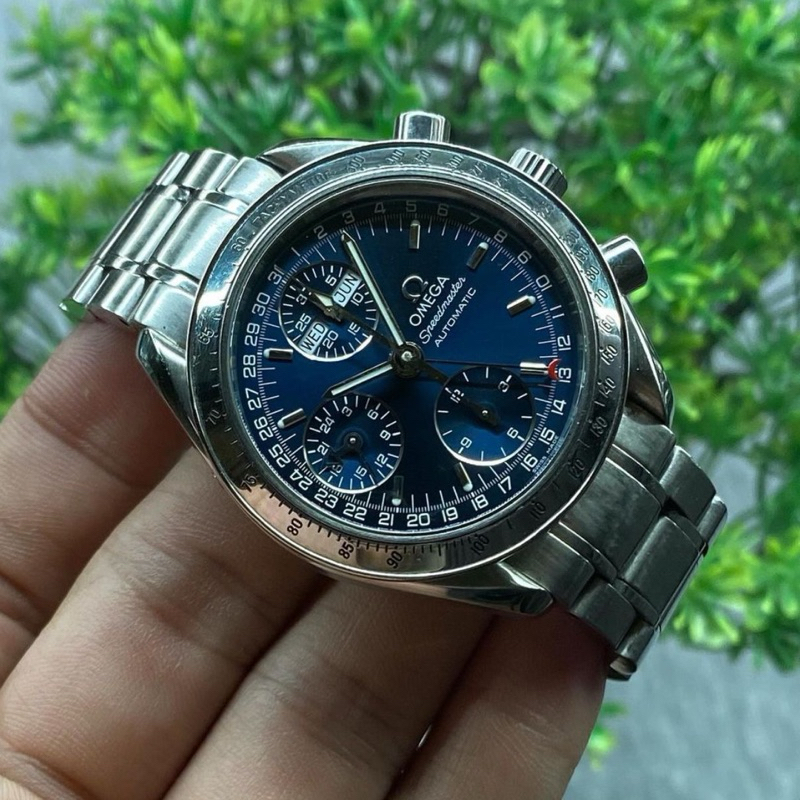 Omega Speedmaster Triple Date Blue Dial Automatic 39mm