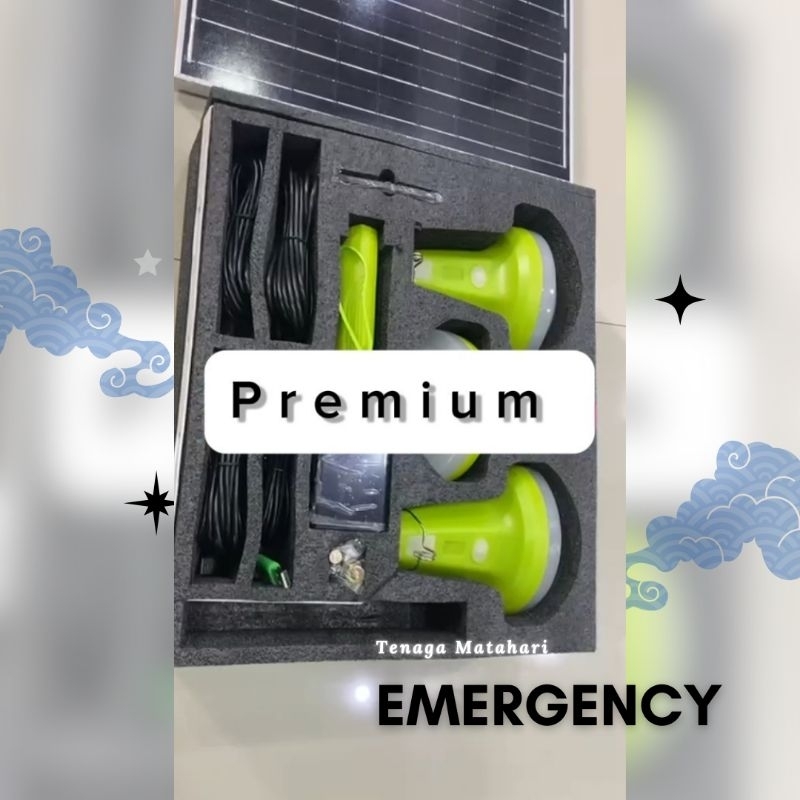 Lampu Emergency Tenaga Surya | Sunworld SJ007 | Lampu tenaga Matahari |  Paket lampu tenaga Matahari