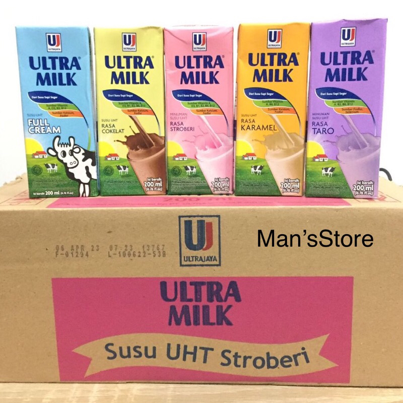

ULTRA MILK SUSU UHT 200 ML / 1 Dus isi 24 pcs Termurah