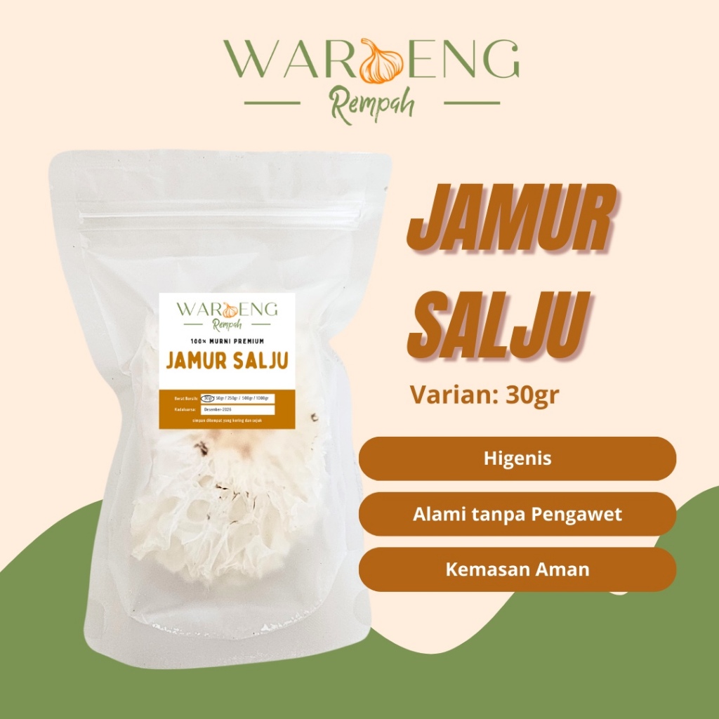 

Jamur Putih Kering / White Fungus / Waroeng Rempah Murah
