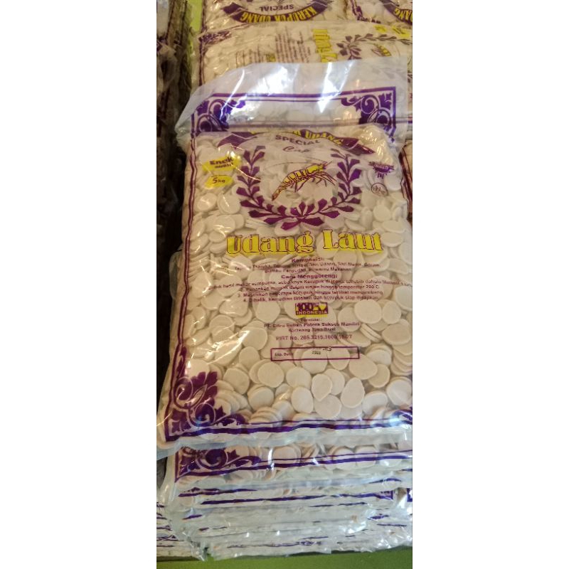 

krupuk udang laut mentah sekilo