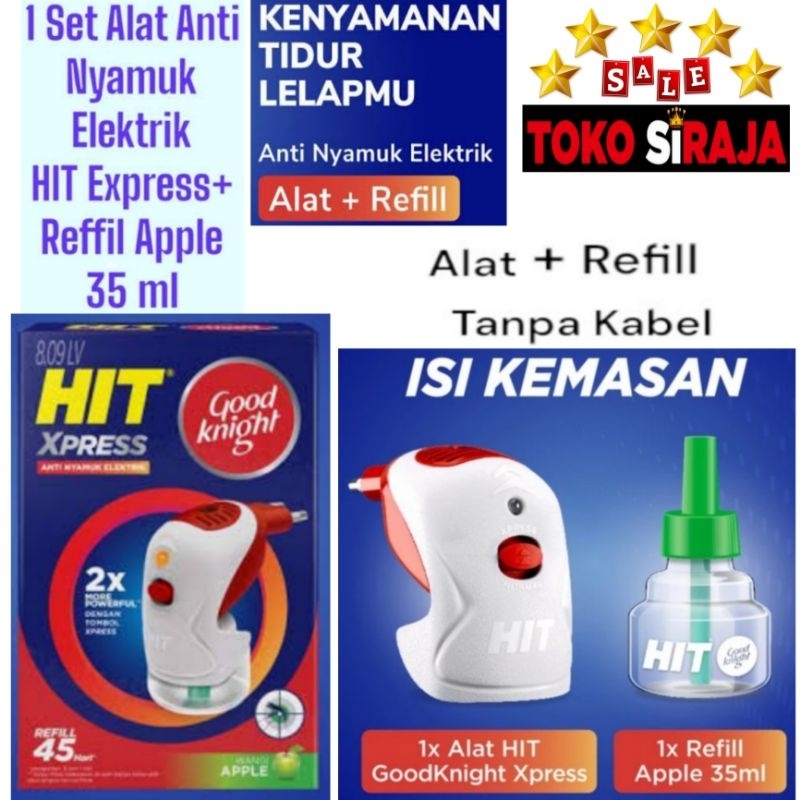 HIT ELEKTRIK SET + REFILL 45 HARI HIT XPRESS OBAT NYAMUK ELEKTRIK 1 SET + REFILL