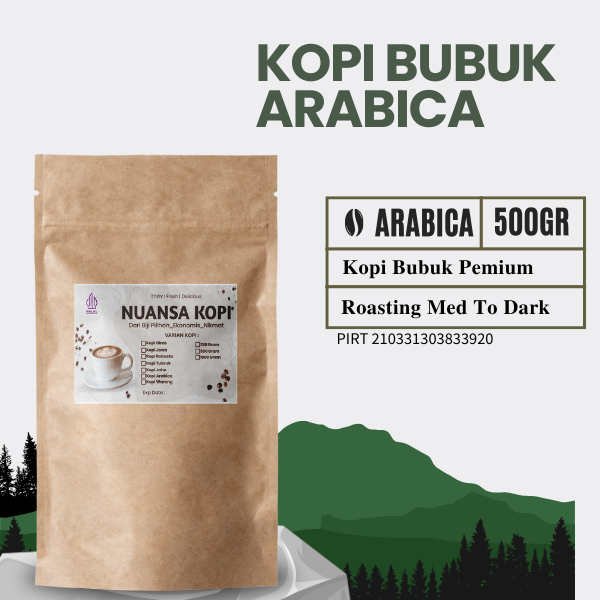 

Kopi Bubuk Arabica Isi 500 Gram Rasa Nusantara