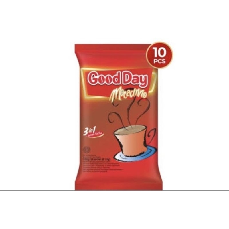 

✨hahahamart_sby✨GOOD DAY MOCCACINO 25 GR || KEMASAN BAG || HARGA PAKET ISI 3 BAG (30 PCS)