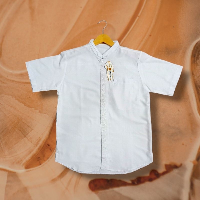 BAJU KOKO PENDEK PUTIH ZABBAR GHAZI / BAJU KOKO PUTIH PENDEK DEWASA