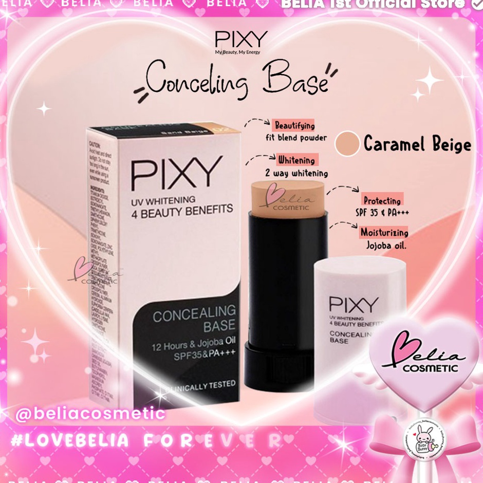 Diskon Terkeren  BELIA  PIXY Concealing Base 9g  UV Whitening 4 Beauty Benefits concealer stick