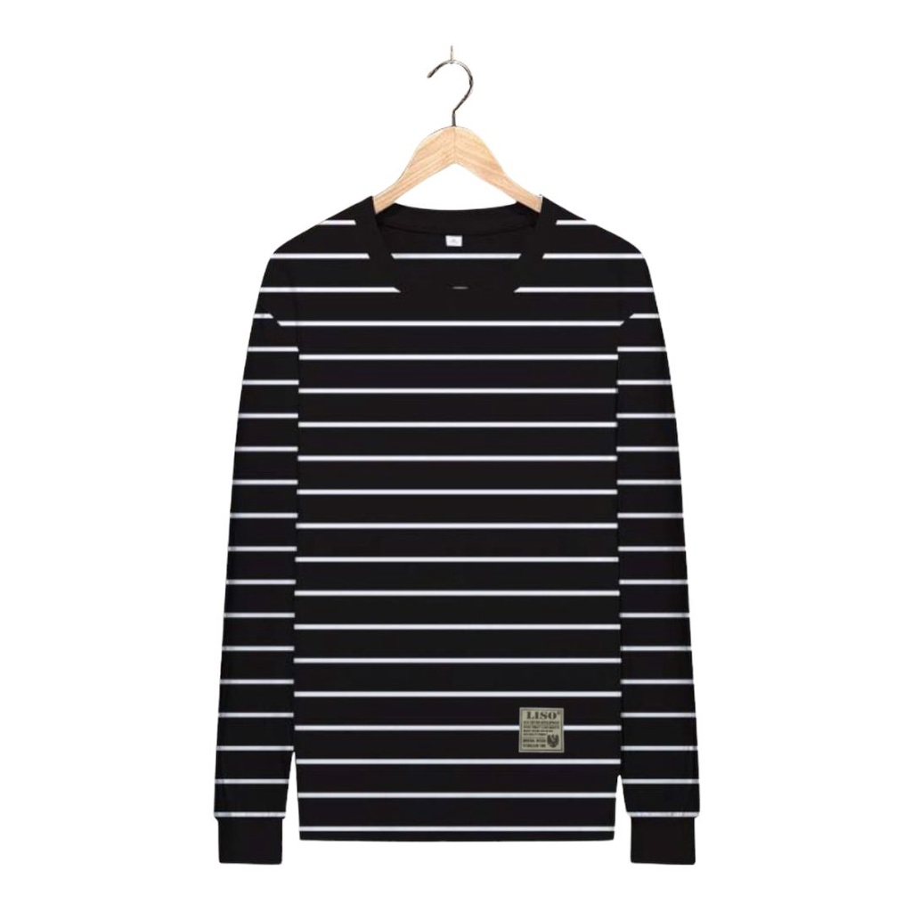 Sc Kaos distro stripe salur belang belang garis garis lengan panjang pria
