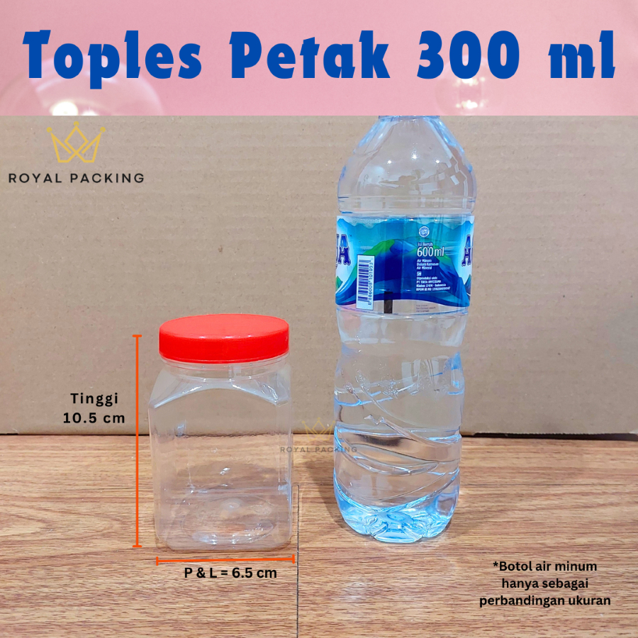 [RP] TOPLES PETAK 300 ML / TOPLES BOTOL PLASTIK 300ML IKAN CUPANG / TOPLES SILINDER / JAR PLASTIK